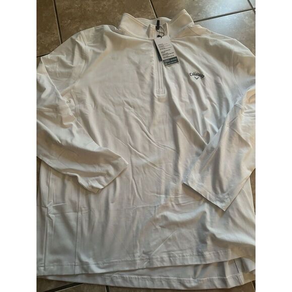 NWT Callaway XXL 2XL Zip Lightweight Basic Jacket Bright White - Picture 1 of 5
